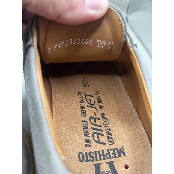 Mephisto Douk Pouf Lace up Leather Shoes Gray Men’s Size 9 USED - Picture 7 of 8